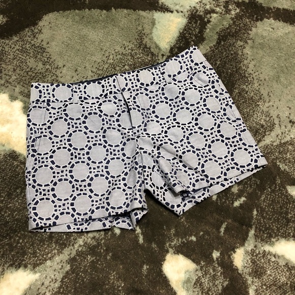 Banana Republic Pants - Banana Republic blue geometric pattern shorts